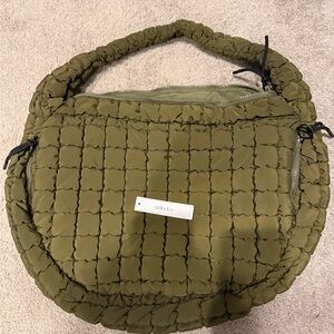 Ododos Olive Quilted Shoulder Bag